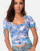 Image de Guinevre Top Mesh Blue Butterfly