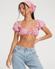 Image de Haenji Crop Top in Apple Check Blush Red