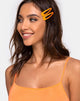 Image de l'ensemble de pinces à cheveux néon en orange