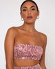Image de Haney Top en PU Snake Pink