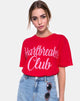 Image de Oversize Basic Tee in Heartbreaker Club Red