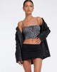 Image de Hema Crop Top in Ditsy Rose Black