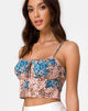 Image de Hema Top en Jungle Flower Bleu et Crème