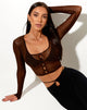 Image de Henlo Cardi in Mesh Brown