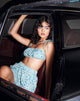 Image de Hepsie Crop Top in Flower Power Blue