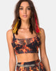 Image de Bliss Crop Top in Fire Mesh