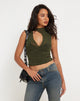 Image de Herti Top en Mixed Animal Flock Khaki