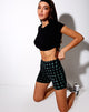Image de Hot Pant in Hidden Charm Noir et Menthe poivrée