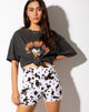 Image de Hot Pant en Mini Cow Noir et Blanc