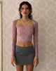 Image de Kalisha Long Sleeve Top in Spring Rose Dusty Pink