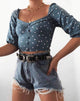 Image de Flory Crop Top in Skater Polka Blue