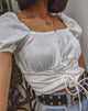 Image de Ruiz Off The Shoulder Top in Satin Ivory