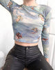 Image de Bonnie Crop Top in Angel Sky Blue Mesh