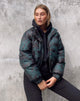 Image de Rohos Puffer Jacket in Dragon Flower Black and Mint