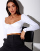 Image de Inalo Crop Top in Rib White
