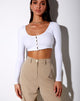Image de Ineke Crop Top in Rib White