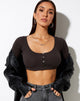 Image de Ineke Crop Top In Rib Blackened Pearl