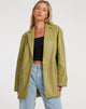 IMAGE DU Blazer Saken en PU Leaf Green