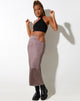 image de Jupe midi Gardy en satin acier