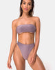 Image de Izarla Bikini Tube Top in Gunmetal Glitter