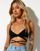 Image de Jamaria Bralette Top in Rib Black