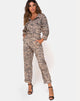 Image de Jampa Jumpsuit in Zips Zebra Taupe