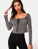 Image de Janina Top in Ditsy Leopard Grey Flock