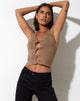 Image de Jarisya Top découpé en Lycra Silver Mink