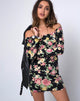 Image de Jazier Off The Shoulder Dress in Vintage Bloom