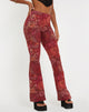 image de Jeevan Flare Trouser in Abstract Paisley Red