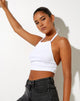 Image de Jica Crop Top in Rib White