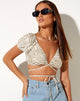 Image de Jiena Crop Top in Tonal Zebra