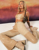 Image de Jola Crop Top en PU Tan Cream