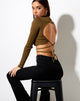 Image de Jorja Crop Top in Rib Military Olive