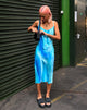 image de Juvina Midi Dress in Satin Watercolour Tosca