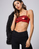 Image de Kala Crop Top in Metallic Shimmer Rust