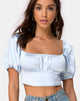 Image de Kalua Crop Top in Satin Powder Blue