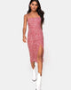 Image de Kaoya Midi Dress in Ditsy Rose Red