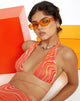 Image de Motel X Barbara Kristoffersen Katara Crop Top in 70s Ripple Tangerine