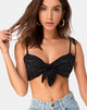 Image de Kave Bralet Top in Satin Rose Black