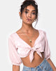 Image de Kavida Crop Top in Satin Dusty Rose