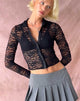 image de Kawai Button Up Top in Lace Black