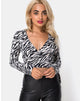 Image de Kayak Wrap Top in 90s Zebra