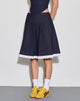 Image de la jupe midi Caralia en chambray indigo