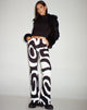 Pantalon Zoetry en Optic Swirl noir et blanc