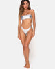 Image de la culotte de bikini Keila en argent métallique