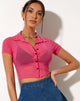 Image de la chemise Keliso en maille rose