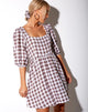 Image de Kezie Dress in Checkmate Brown