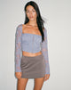 image de Khalifa Long Sleeve Top in Lace Blue