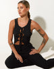 Image de Kinara Top in Stripe Mesh Black